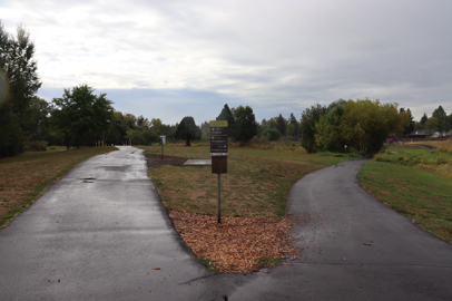 Fanno Creek Trail is wide and paved – directional signage